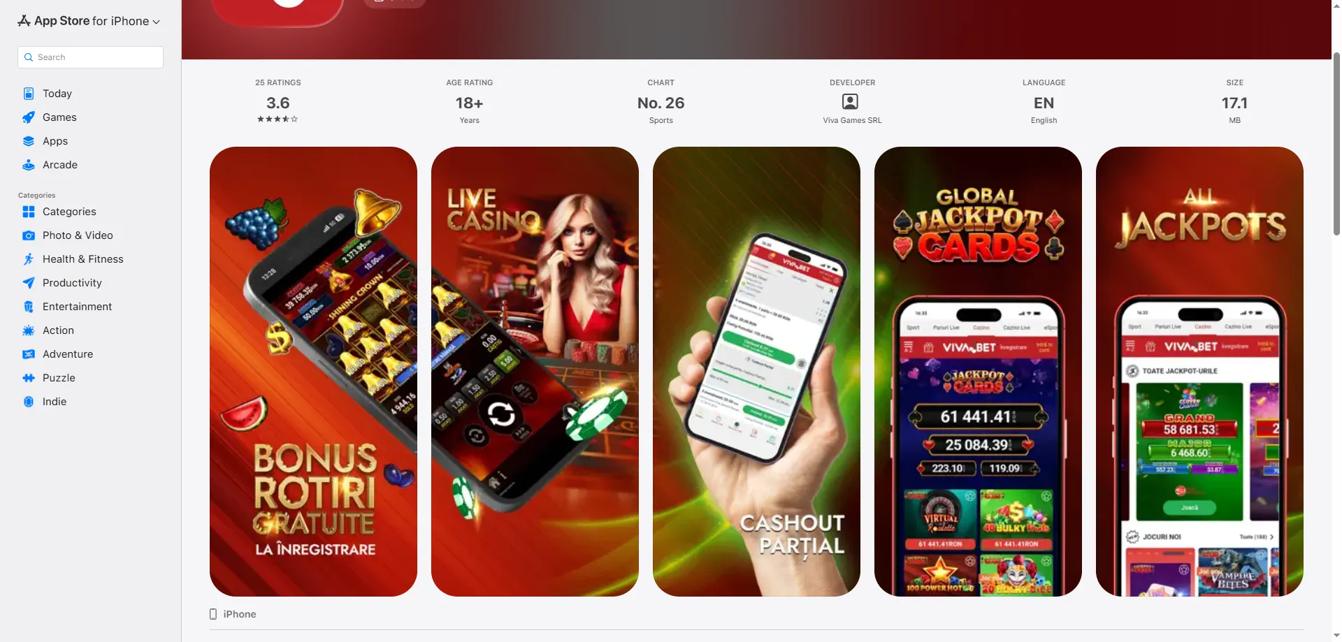 App móvil de VIVABET Casino para acceso rápido desde smartphone